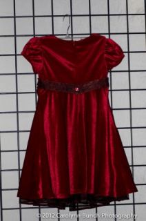 Stunning Bonnie Jean Girls Red Holiday Dress Sz 5