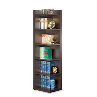 This corner bookcase by Coaster Furniture will add the ultimate touch 