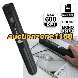   600dpi Handyscan Document Book Photo Cordless A4 Color Scanner