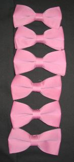 Lot of 6 Rose Matching Adult Bow Ties Pre Tied BT27