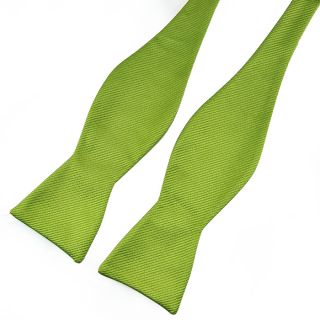   Silk Luxury Design Green Clip on Bowties Mens Self Bow Tie 033