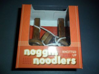 Noggin Noodles Knotted Up Wooden Brainteaser Puzzle Toy New
