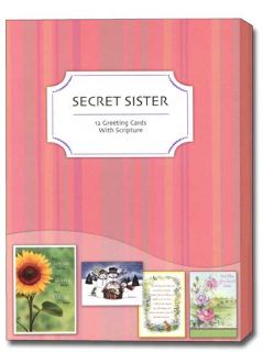 Secret Sister 12 Boxed Greetings Cards with Scripture