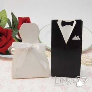   Decoration Wedding Favor Gift Candy Boxes Bride Groom Free s H
