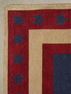 This is a Brand Ne w P ottery Barn Kids Red Star Border 3x5 Rug.