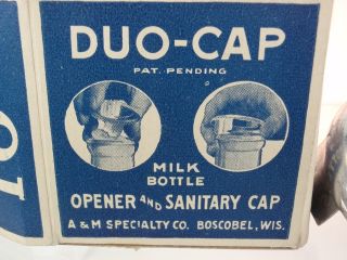 Boscobel Wisconsin Duo Cap Milk Dairy Bottle Opener Stopper