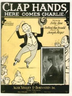 Clap Hands Here Comes Charlie 1925 Van Schenck Vintage Sheet Music 