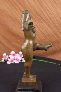 Classic Famous Botero Abstract Art Female Bronze Sculpture Woman 