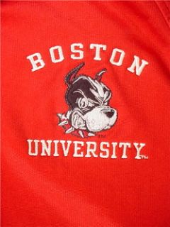 BOSTON UNIVERSITY Terriers Logo Track Jacket (Mens Small) Red