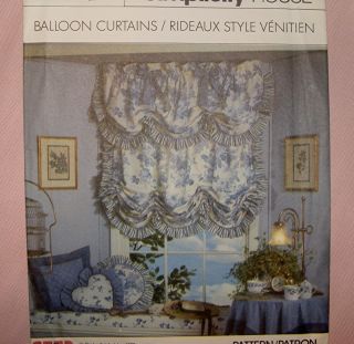 SIMPLICITY HOUSE 9039 BALLOON CURTAINS SHIRLEY BOTSFORD 1988 UNCUT