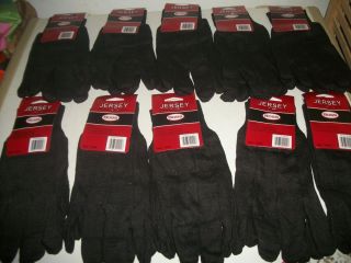24 Pairs Of Boss Large Jersey Work Gloves Garden Home Work Poly Cotton 