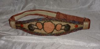 Vintage Carolyn Tanner Designs Terra Cotta Brass Beads Adjustable Belt 