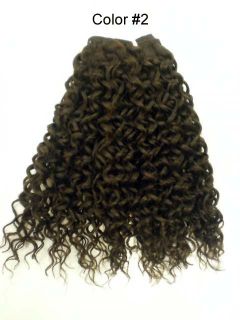 Human Hair Bohemian Curl Weaving Extensions 12 Curly