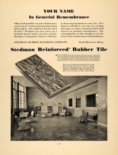   Stedman Rubber Flooring Floor Braintree Chicago   ORIGINAL ADVERTISING