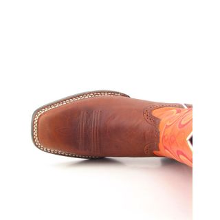 Ariat 33450 Quantum Brander Orange Boot Shoe Women Sz 8