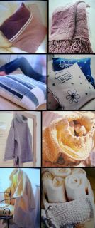 Knitting 18 Patterns Home Pillow Throw Blanket Bag Coat