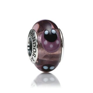 Pandora Murano Purple Ladybugs Bead with Core 790652