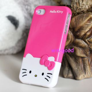 Cool Hellokitty 3D Fashion BOW Case Cover Skin Hard Candy For Iphone 4 