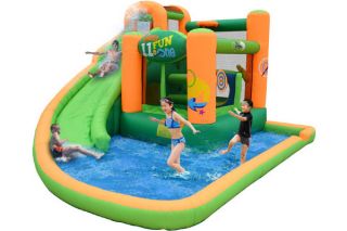Endless Fun 11 in 1 Inflatable Bounce House Waterslide Combo Wet and 
