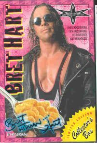 18oz limited edition bret hart wcw tna wrestling empty cereal box in 