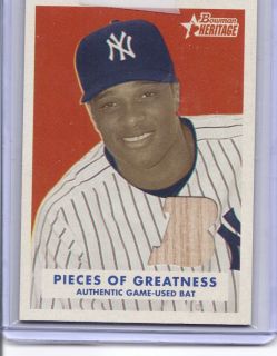 2006 BOWMAN HERITAGE ROBINSON CANO PIECES of GREATNESS BAT CARD