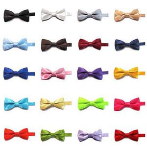 New Formal Boys Tuxedo Solid Bowties Suit Bow Tie