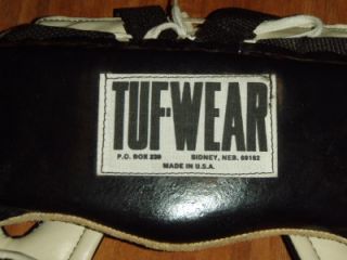   VINTAGE PRO LEATHER TUF WEAR Olympic BOXING Sparring HEAD GEAR MMA UFC