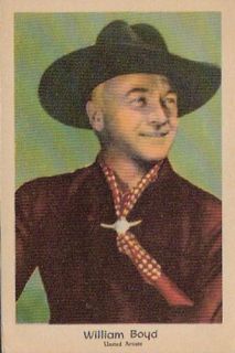   1950s Hopalong Cassidy Bubble Gum Card William Boyd Excellent