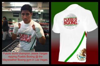 Pueblo Boxing Mexico Flag Champion White T Shirt Cleto Reyes Grant 