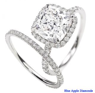   vs GIA Diamond Engagement Ring Matching Bridal Set 18K