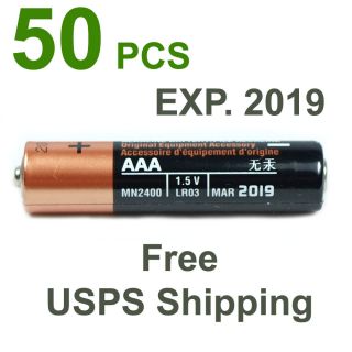 50 PCS Duracell AAA 1 5V Alkaline Batteries LR03 AM4 Bulk Exp 2019