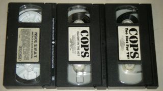 COPS VHS 3 MOVIE COLLECTION: Too Hot For TV, Caught In The Act 