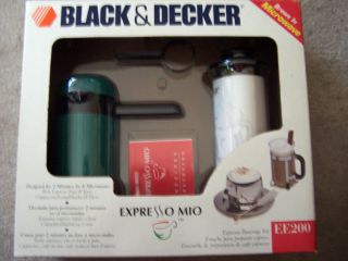Black Decker EE200 Espresso Machine New in Box Brew in Microwave