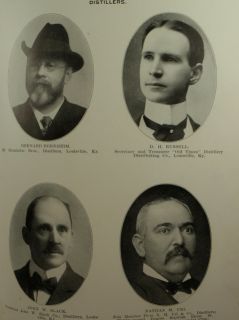   Men of Kentucky 1902 Distiller Brewer Businessmen Portraits