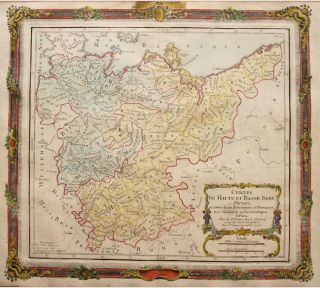 Germany Poland Antique Map by Brion 1790