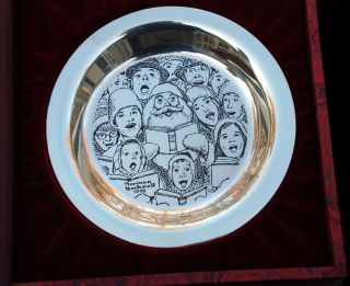 CAROLERS Norman ROCKWELL 1972 FRANKLIN MINT CHRISTMAS PLATE 7 oz 