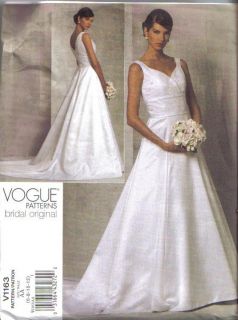 Bridal Original Vogue Sewing Pattern Wedding Gown Floor Length Dress 