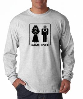 Game Over Wedding Marriage Funny Long Sleeve Tee Shirt