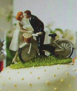    Bicycle Bride Groom Wedding Cake Topper Romantic Cake Topper