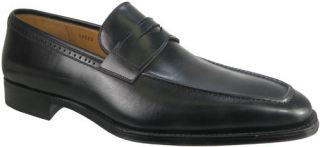 New $198 Magnanni 12325 Brino Penny Mens Loafer Shoes Size 9 Black 