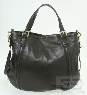 Gucci Black Leather Britt Medium Tote Bag New