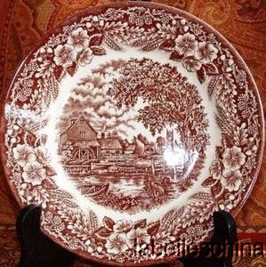 Broadhurst English Ironstone The Constable Series 8 Plate Brown 