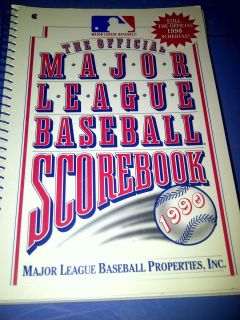 THE OFFICIAL 1990 MAJOR LEAGUE BASEBALL SCHEDULE SCOREBOOK MLB 