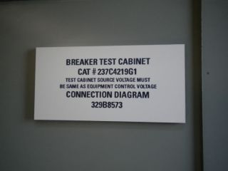 Unused Breaker Test Cabinet Cat 237C4219G1 239B8573