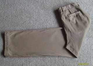   32 J CREW FLAT FRONT Broken In Chino Khakis Cotton Dress Pants Tan