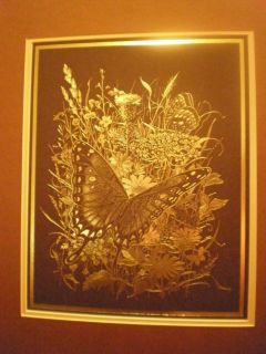   Metal Foil Art from Original Etchings by Paul M Breeden Audubon