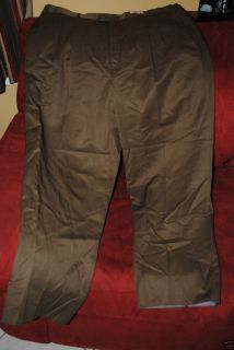 Mens Michele Brescia Made in Italy Brown Pleated Dress Pants Size 38 x 