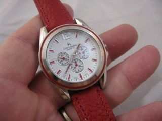 LOUIS ARDEN,Stainless Case,Red Italian Leather,Stunning LADIES WATCH 