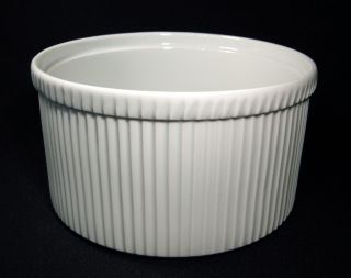 Pillivuyt Classic Whiteware Souffle / Serving Bowl 7 1/2 APILCO EUC