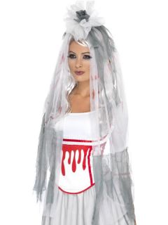 Halloween Deluxe Corpse Bride Zombie Dead Ghost Wigs Fancy Dress 